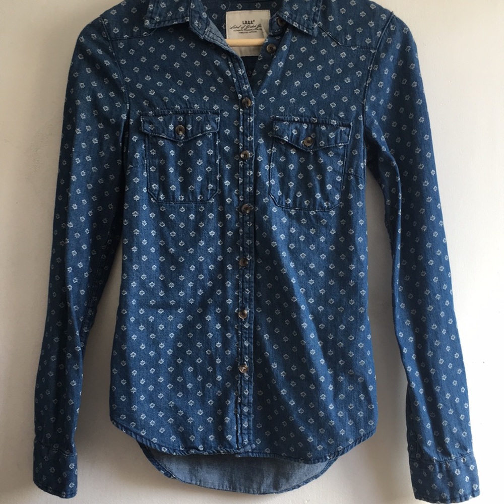 Patterned Denim Button Down - Picture 7 of 10